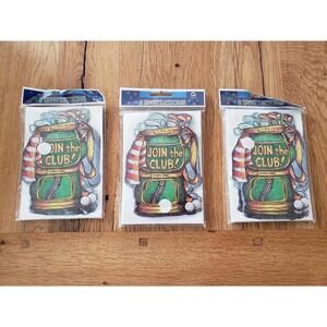 JOIN THE CLUB Golf Party Invitations (8ct.) Birthday Supplies VINTAGE